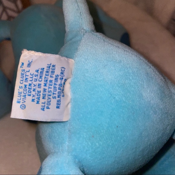 Nickelodeon Blues Clues Puppy Dog w/ Paw Print Plush Doll Viacom Eden Toy - Picture 7 of 11